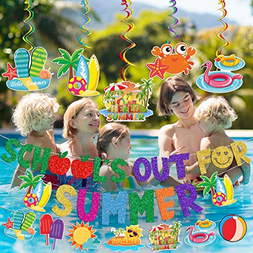 School's Out For Summer Banner Summer Party Decorations End Of School Year Party Decorations Schools Out For Summer Decorations Last Day Of School Decorations Pool Party Decorations #TOP1