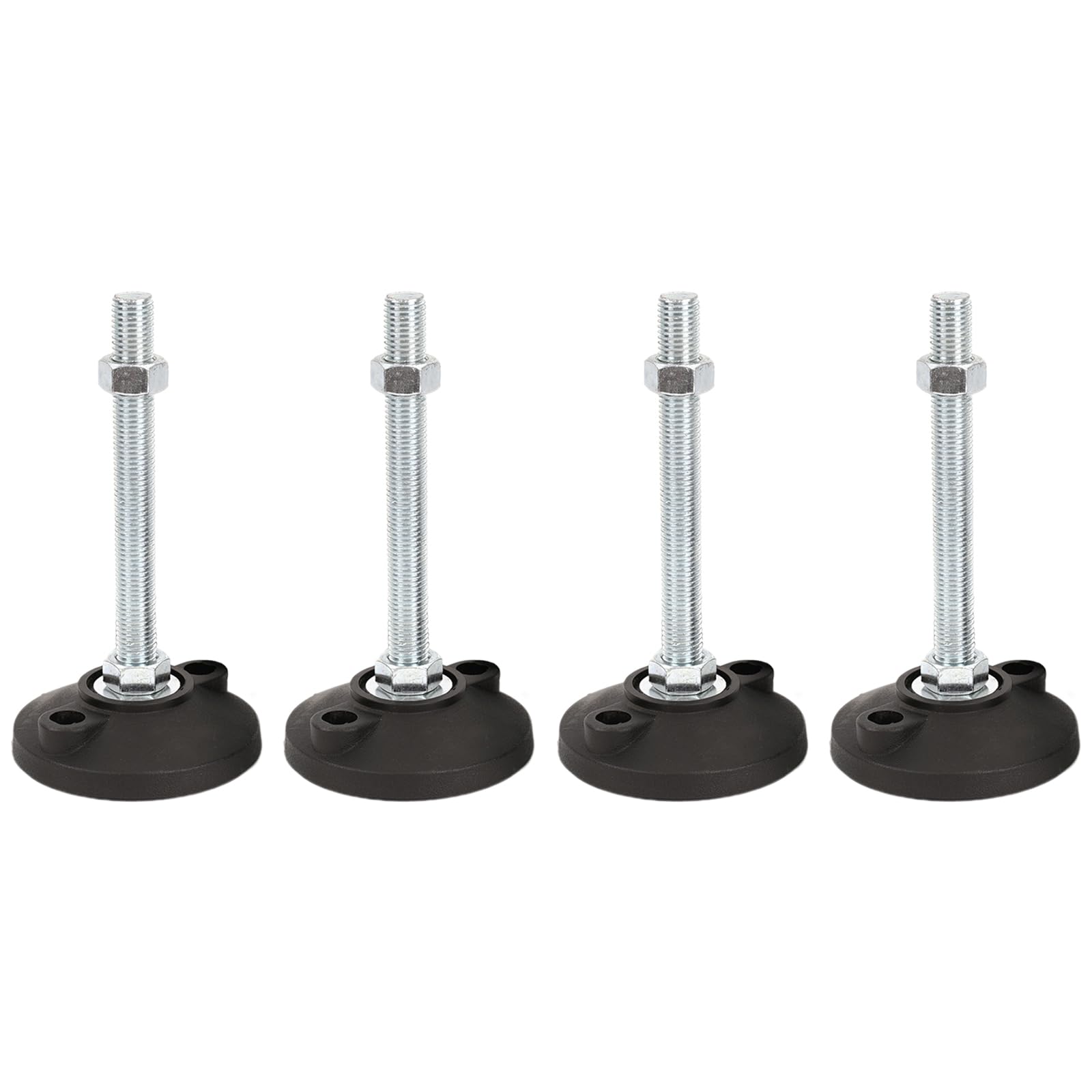 BORDSTRACT Furniture Leveling Feet, 4 pcs M12 Heavy Duty Height Adjuster Foot Feet Leveler Thread Size for Tables, Chair, Sofa, Workbench, Dresser, Bench, Cabinets(D100*M12*L100)
