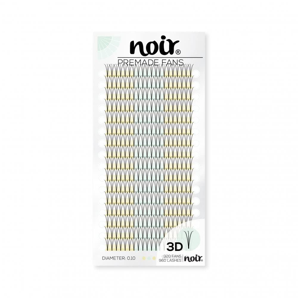 Pre Made Fan Eyelash Extensions 3D C curl 0.10 11mm Short Stem Russian Lashes