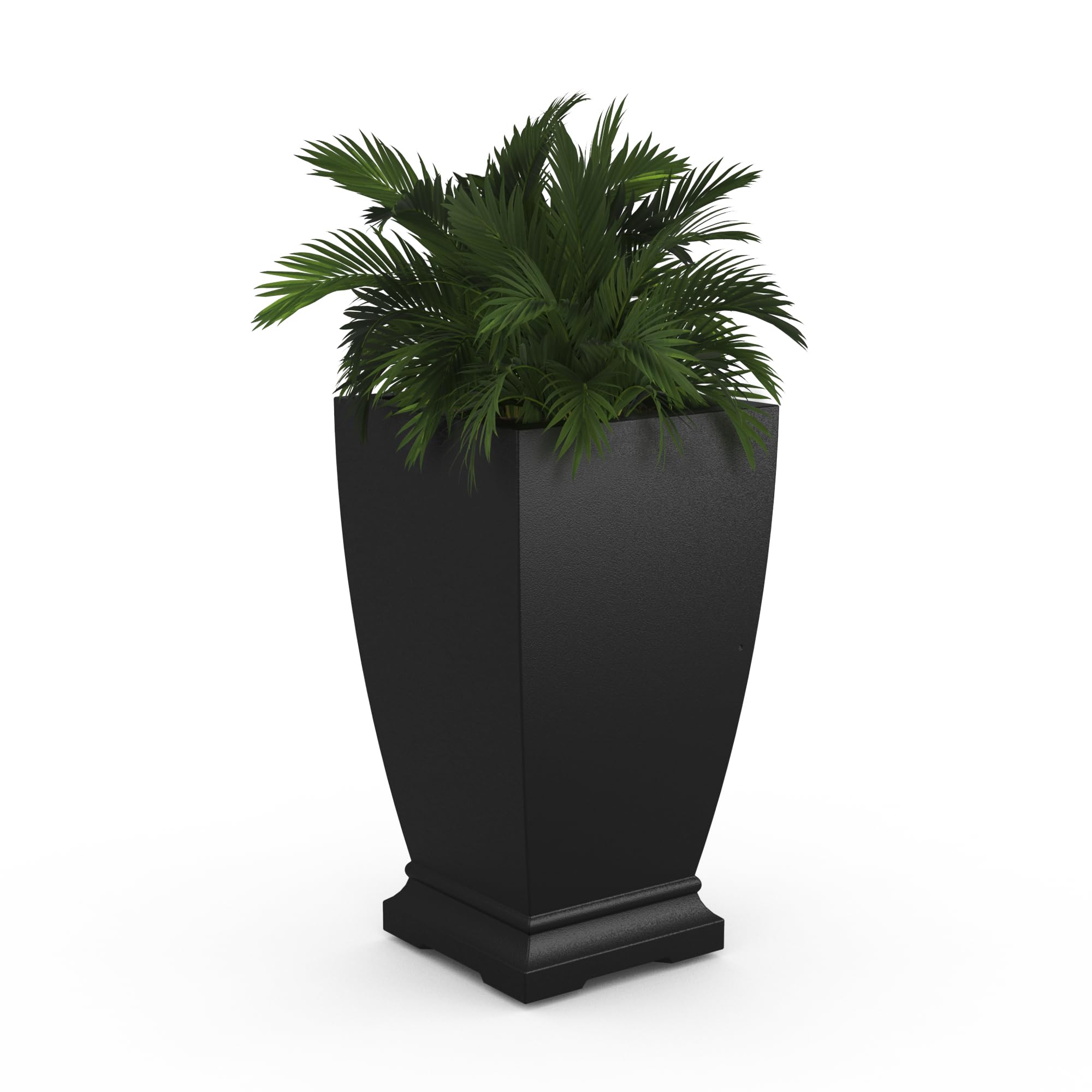 Mayne Inc. Acadia 28in Tall Planter - Black - 15.9in L x 15.9in W x 28in H - with Built-in Water Reservoir (5916-B)