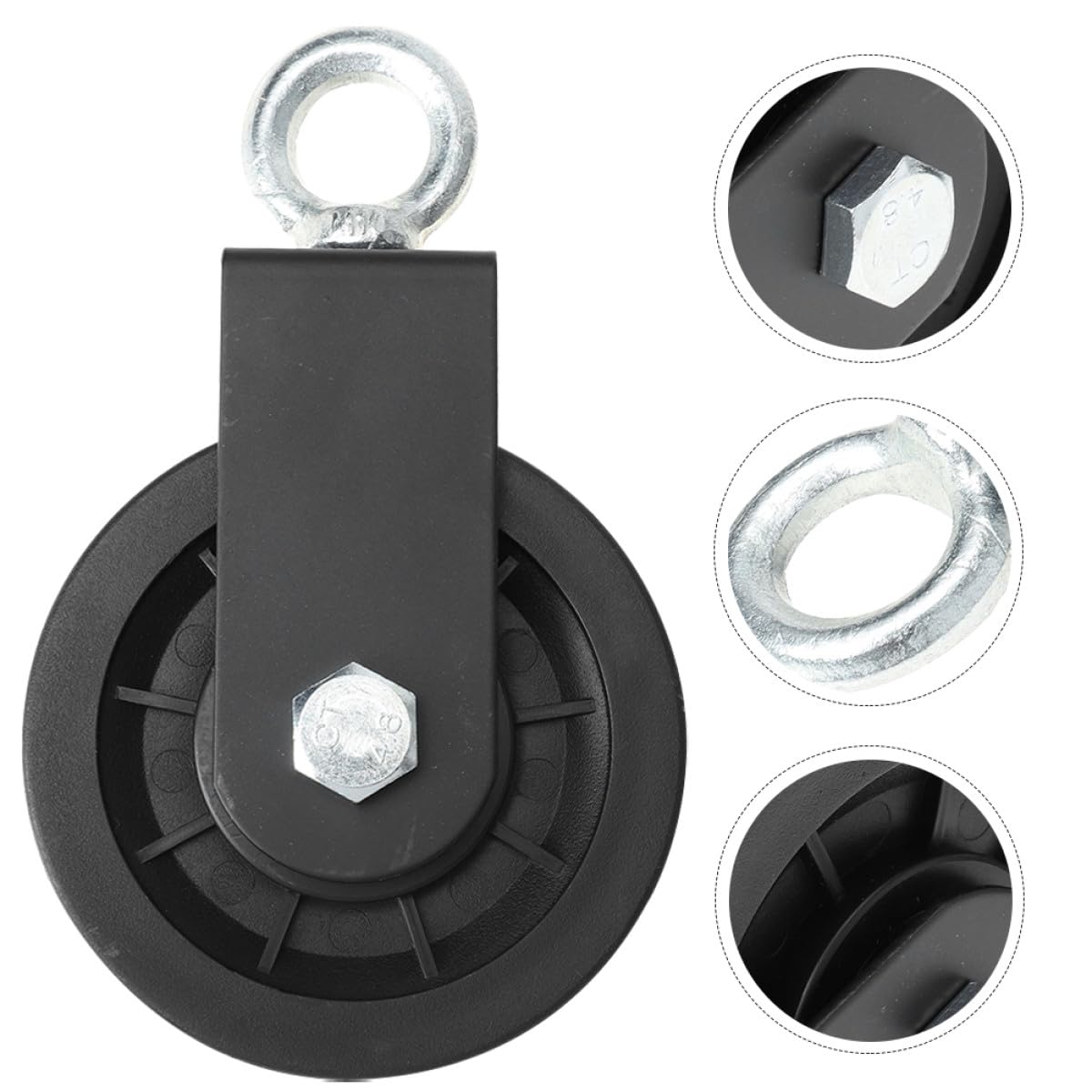 2 Stück Fitness Umlenkrolle Robustes Verschleißfestes Trainingszubehör für Krafttraining Kompatibel mit Stahlseil und Kabelzuggeräten Antirostbeschichtet für Home Gym und
