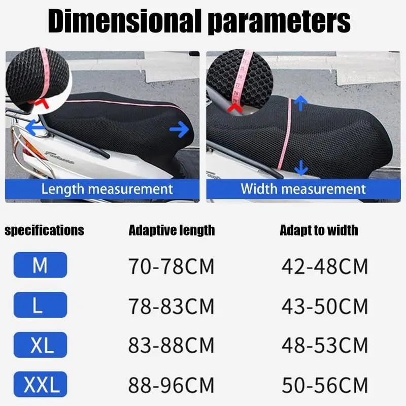 Funda de almohadilla para asiento motocicleta protector y tapicería 6