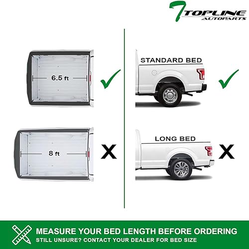 Miniatura 2 de TLAPS 7422451086052 Compatible con Dodge Ram 1994-2001 15001994-2002 2500 3500 6.5 pies (78 pulgadas) cubierta Tonneau de aluminio de 3 pliegues