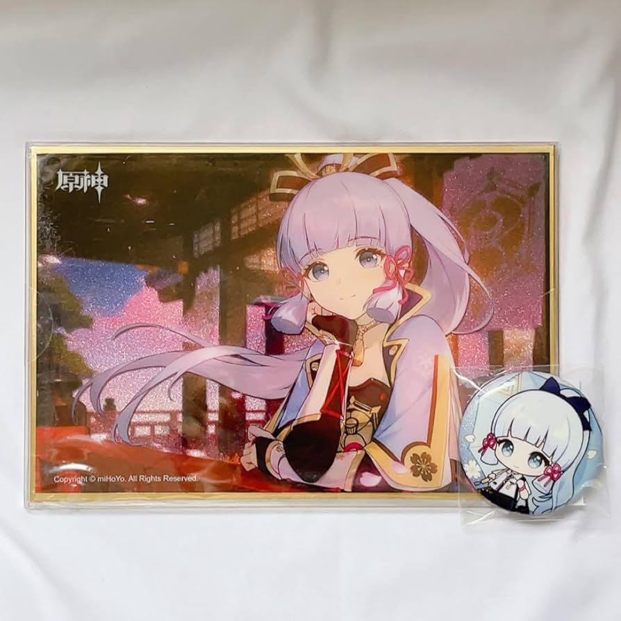 原神 アクスタ 缶バッチ 色紙 原神 同人 グッズ 缶バッジ アクリル色紙 2点セット - annabglwd