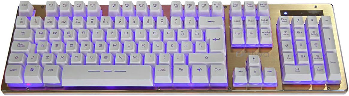 Siriwa S-300 3 Color LED Backlit Pro Suspension Keyboard USB Wired Keyboard lay out Spanish