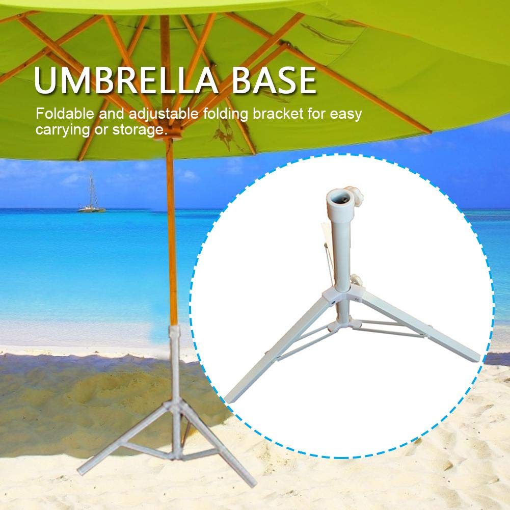 Bulary Beach Umbrella Parasol Stand Outdoor Sunshade Stand Adjustable Portable Foldable Patio Umbrella Base Holder Rust Free Umbrella Stand Cross Design