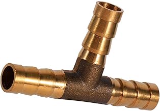 Connecteur de Raccord de Tuyau de Carburant à 3 Voies, Pièce en T en Laiton pour Tuyau de Gaz, D'huile et D'air comprimé (8mm)