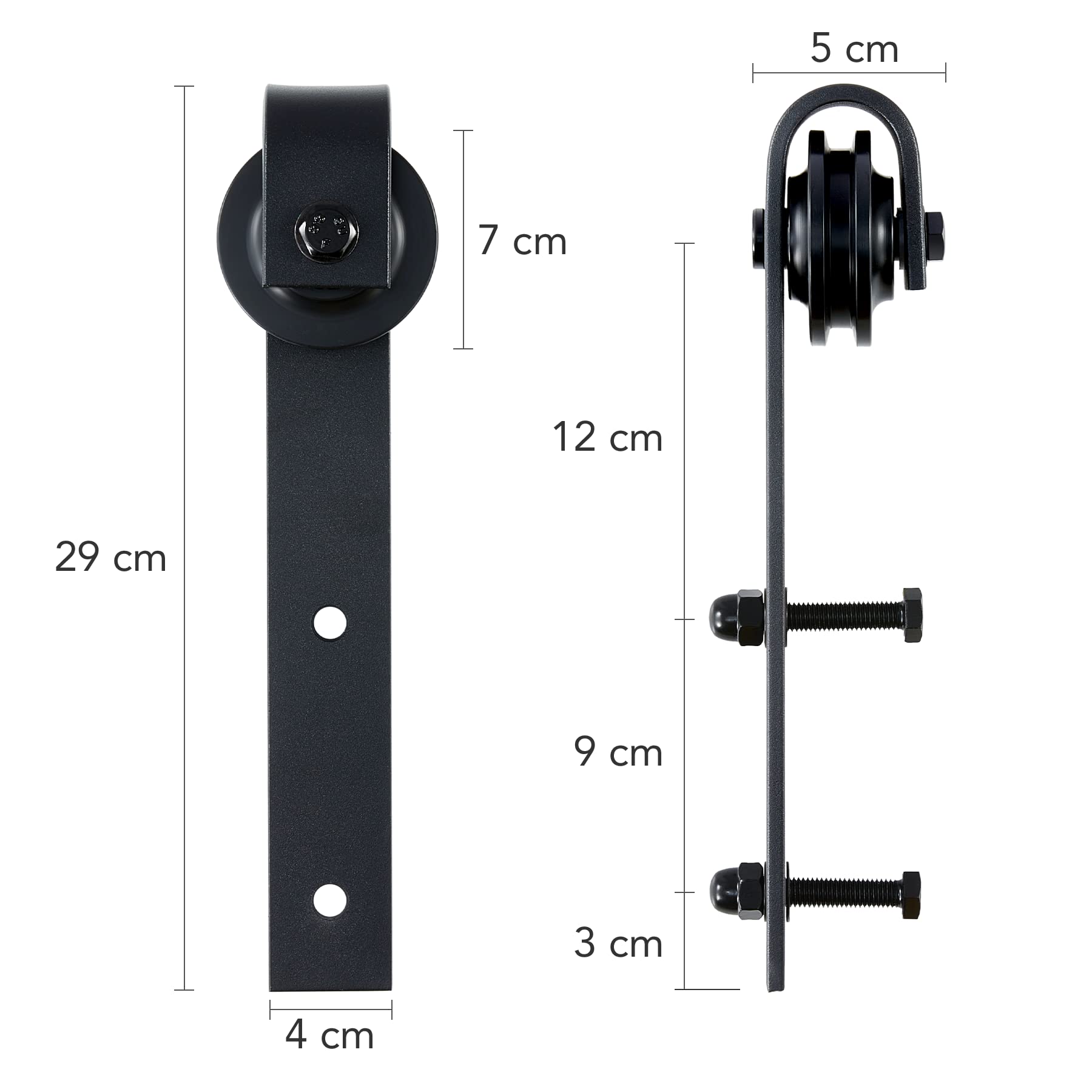 CO-Z 6FT/183CM Kit per Porta Scorrevole Binario Hardware per Sistema Ante Scorrevoli Set Guide di Scorrimento per Porta in Legno Kit di Ferramenta per la Porta (6FT 183cm)