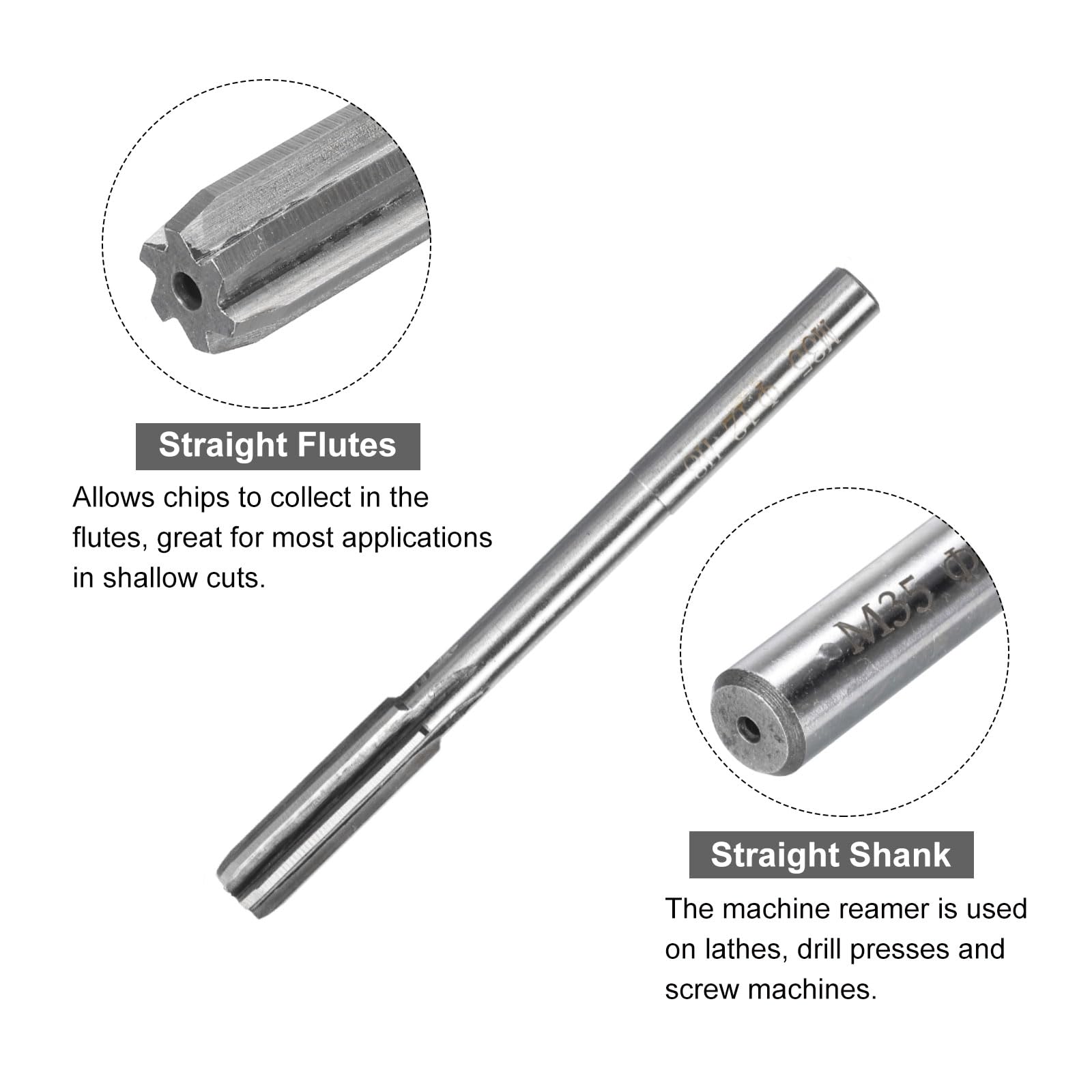 Metric Reamer - 12mm Chucking Reamer for Metal & Wood -3