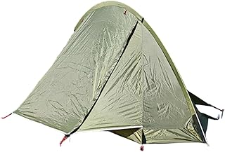 Ultraleichtes Einzelpersonen-Zelt für Camping und Wandern, 210T Ripstop, wasserdicht, 4-Jahreszeiten-Rucksack-Unterschlupf, mit Aluminiumstangen, Grün