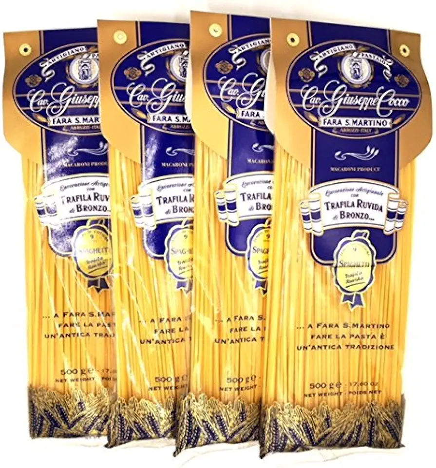 Spaghetti Artisan Pasta Cav. Giuseppe Cocco (4 pack) Hand-made, slow dried (500g) from Italy
