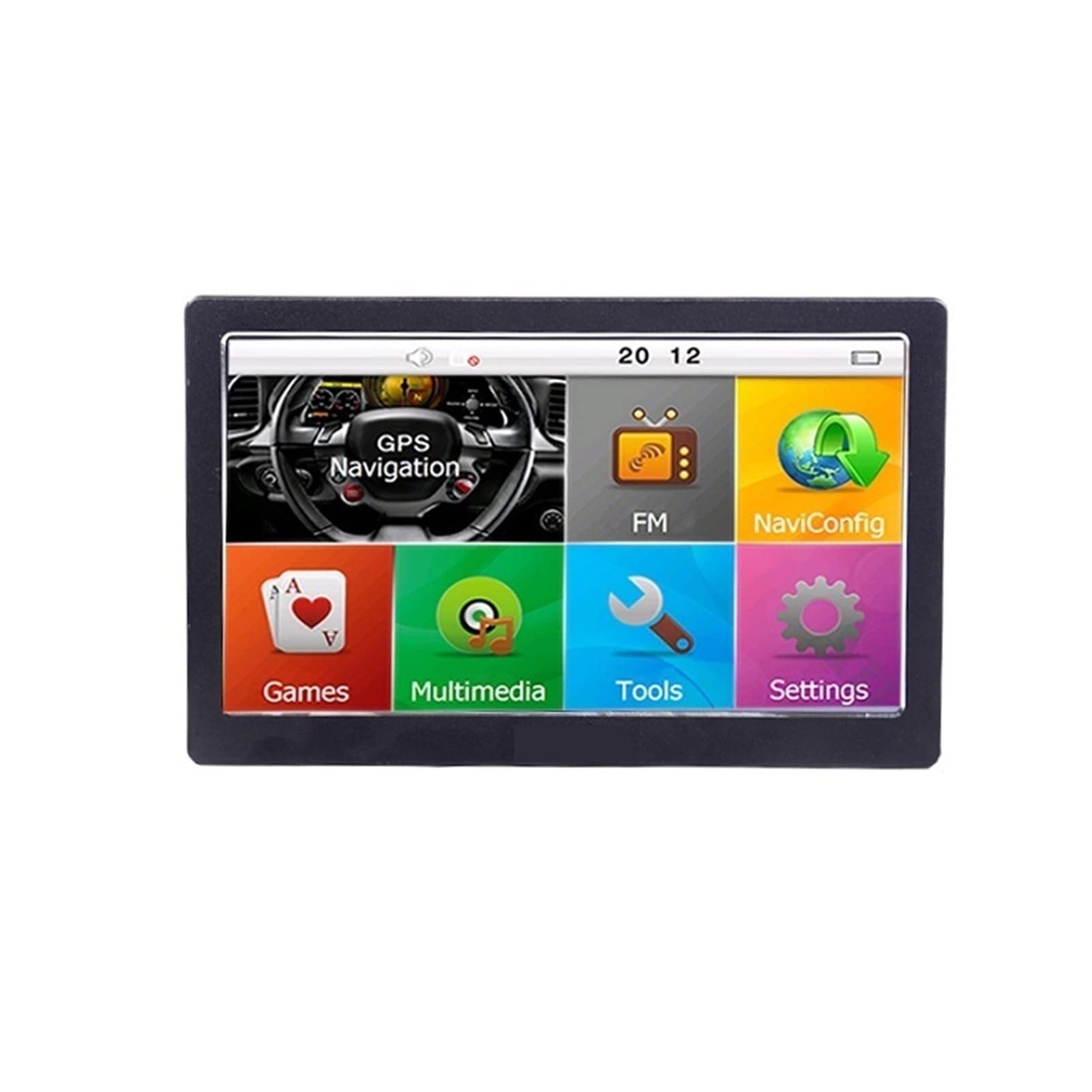 Navigazione GPS per camion, camper, auto 7 pollici HD. Camping Car/Truck/Vehicle GPS Navigazione costruita in. 8 GB + 256m Bluetooth MP3 / MP4. Giocatori Facile da usare (Color : Without Bluetoot