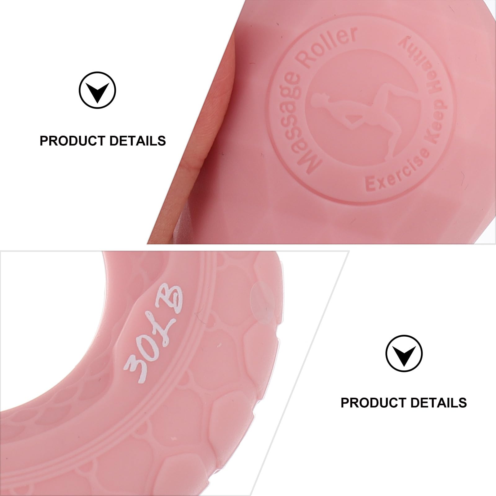 OUNONA Balles de Massage Kit de 4 Rose en Silicone et Soulagement des Douleurs pour Relaxation Musculaire Outil de Massage Adapté Paume et Plante du Pied pour Fitness