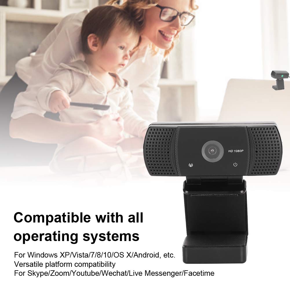 Webcam HD Con Micrófono - USB 2.0, 360° Giratoria, Para PC Y Laptop, Compatible Con Skype Y MSN