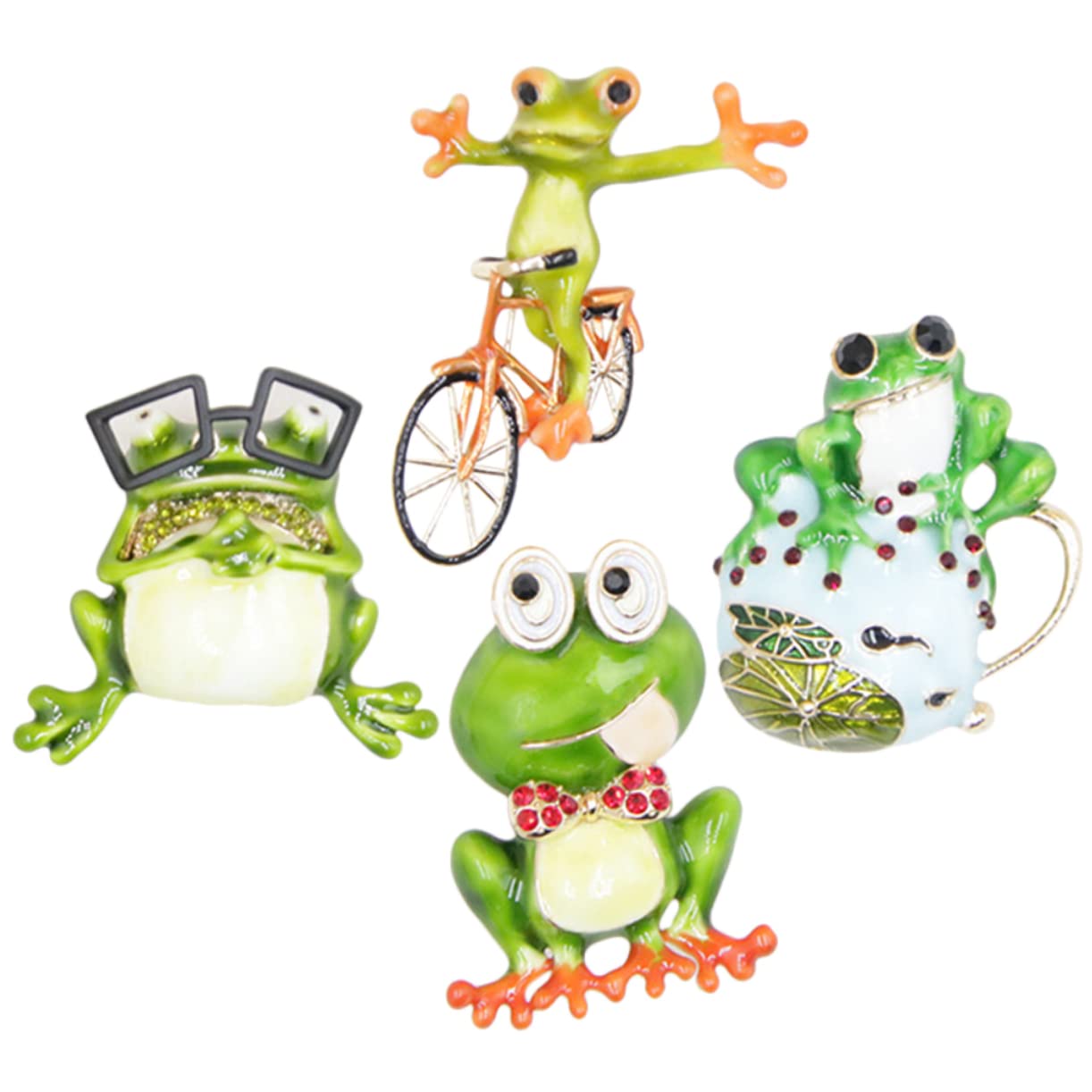 VALICLUD Frosch Brosche abstecknadeln trachtenbrosche Kopftuch Brosche Cartoon Tier Brosche Wäscheklammer Cartoon-Rucksäcke Stift Brosche aus Anstecknadel für Kleidung