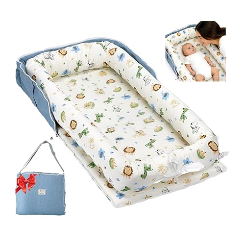 Miniatura 15 de Tumbona de bebé para recién nacido con bolsa portátil, alfombrilla de juego para tumbona de bebé para tiempo de vigilia, artículos esenciales