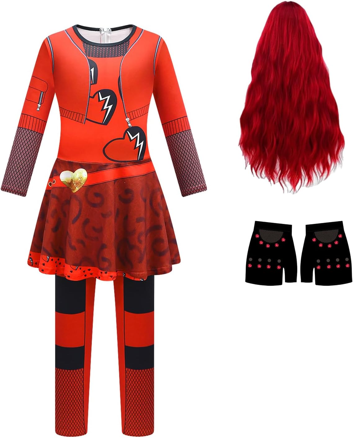 Kids Girls Rise Red Costumes Halloween Princess Musical Outfits Clothes Merch 5-12 Years