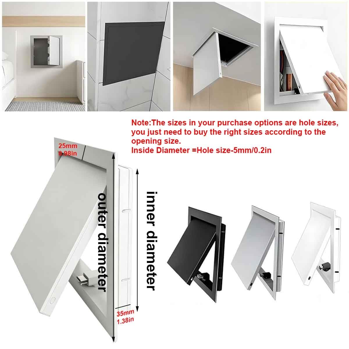 Sportello Ispezione Pannello Porta Di Accesso, Botola Ispezione Cartongesso, Pannello Di Ispezione Metallo 20 25 30 35 40 45 50 55 65 75cm Per Parete E Soffitto(Bianca,550x700mm)