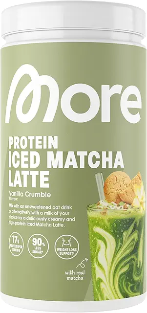More Protein Iced Matcha Latte 500g Vanilla Crumble - Matcha MyProtein