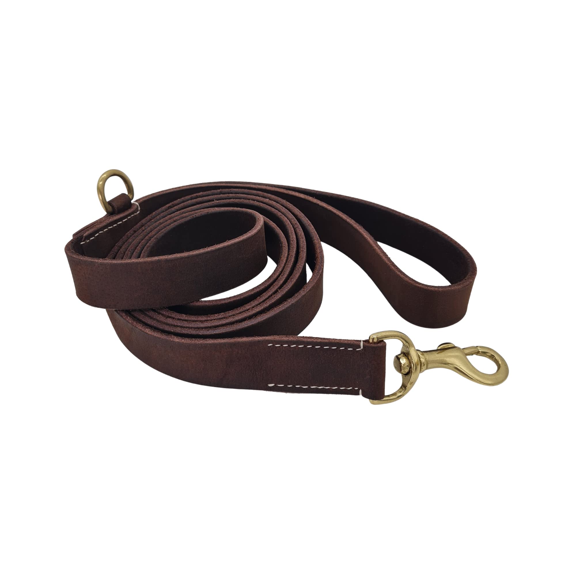 Laisse Chien Blazing Paws Vibrania – Cuir Vieilli Tressé Main – 1,8 M X 2,5 Cm – Anneau Latéral – Pour Grands Chiens