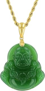 Smiling Laughing Buddha Green Jade Pendant Necklace Rope Chain Genuine Certified Grade A Jadeite Jade Hand Crafted, Jade Neckalce, 14k Gold Filled Buddha necklace, Jade Medallion