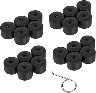 runmade Plastic Wheel Lock Lug Bolt Nut Cover Anti-Theft Cap Black for VW Jetta Golf Passat Beetle EOS Tiguan - coolthings.us