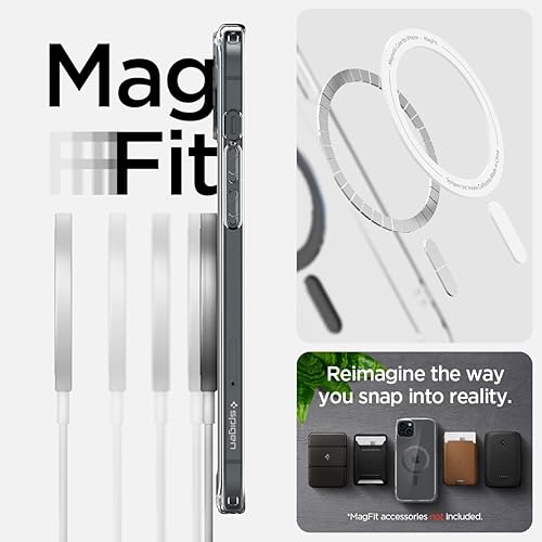 Vista 498 de Spigen Funda para iPhone 15 Pro, ultra híbrida MagFit [antiamarilleo] [compatible con Magsafe] - Fibra de carbono