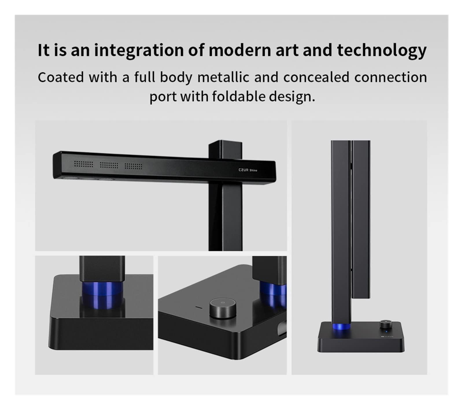 Dokumentenscanner, Buchscanner-Dokument-Kamera-Shine 500 800 Pro Capture Max A4-Größe for Lernlern, Dokumentscanner for den Rechnungsscan mit Okr(Shine 500 Pro)