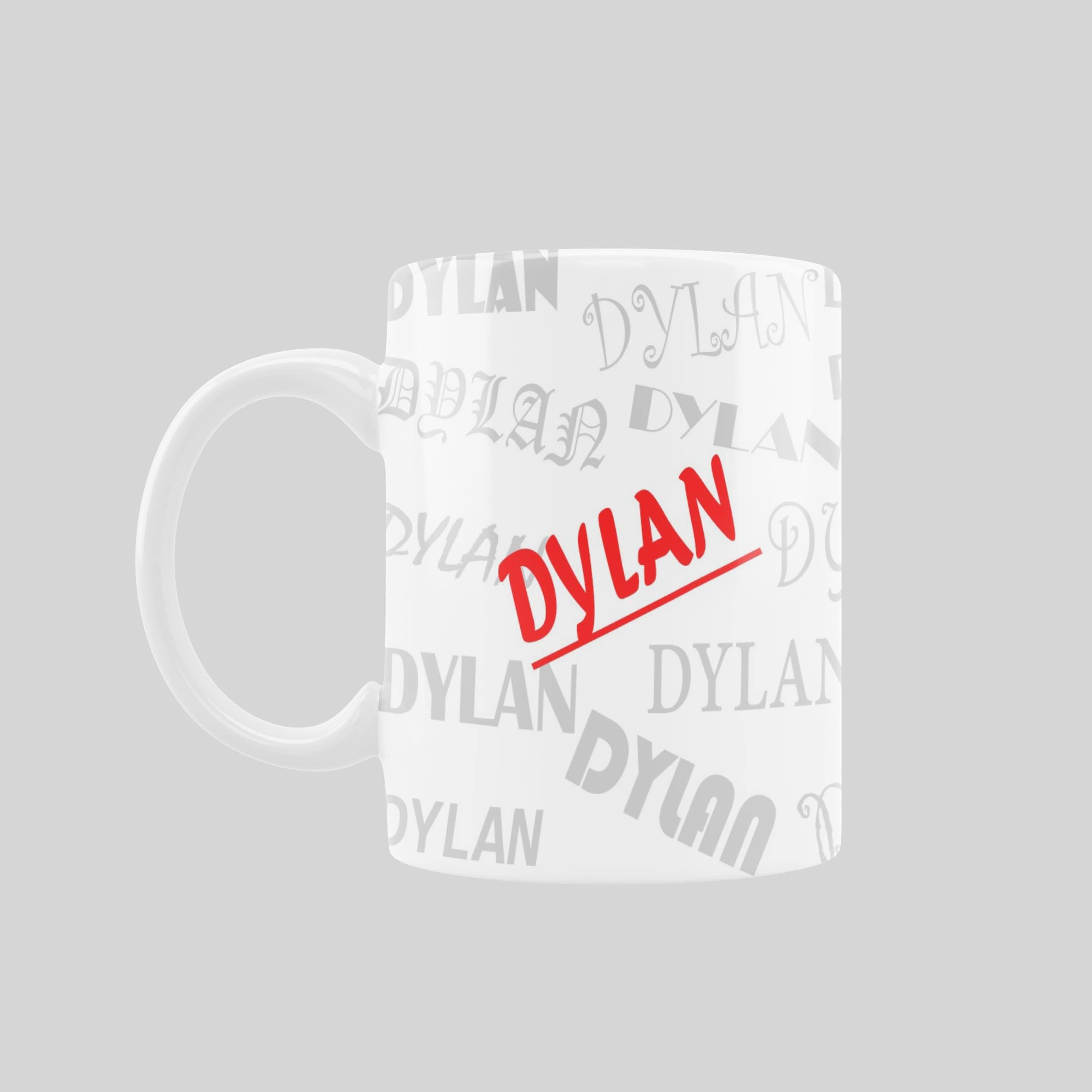 Mist-5 Designer Printed Coffee Mug with Heavy Duty Handle 11oz Ceramic Personalised Gift Mugs Cup [Microwave Safe & Dishwasher Proof ] - DYLAN