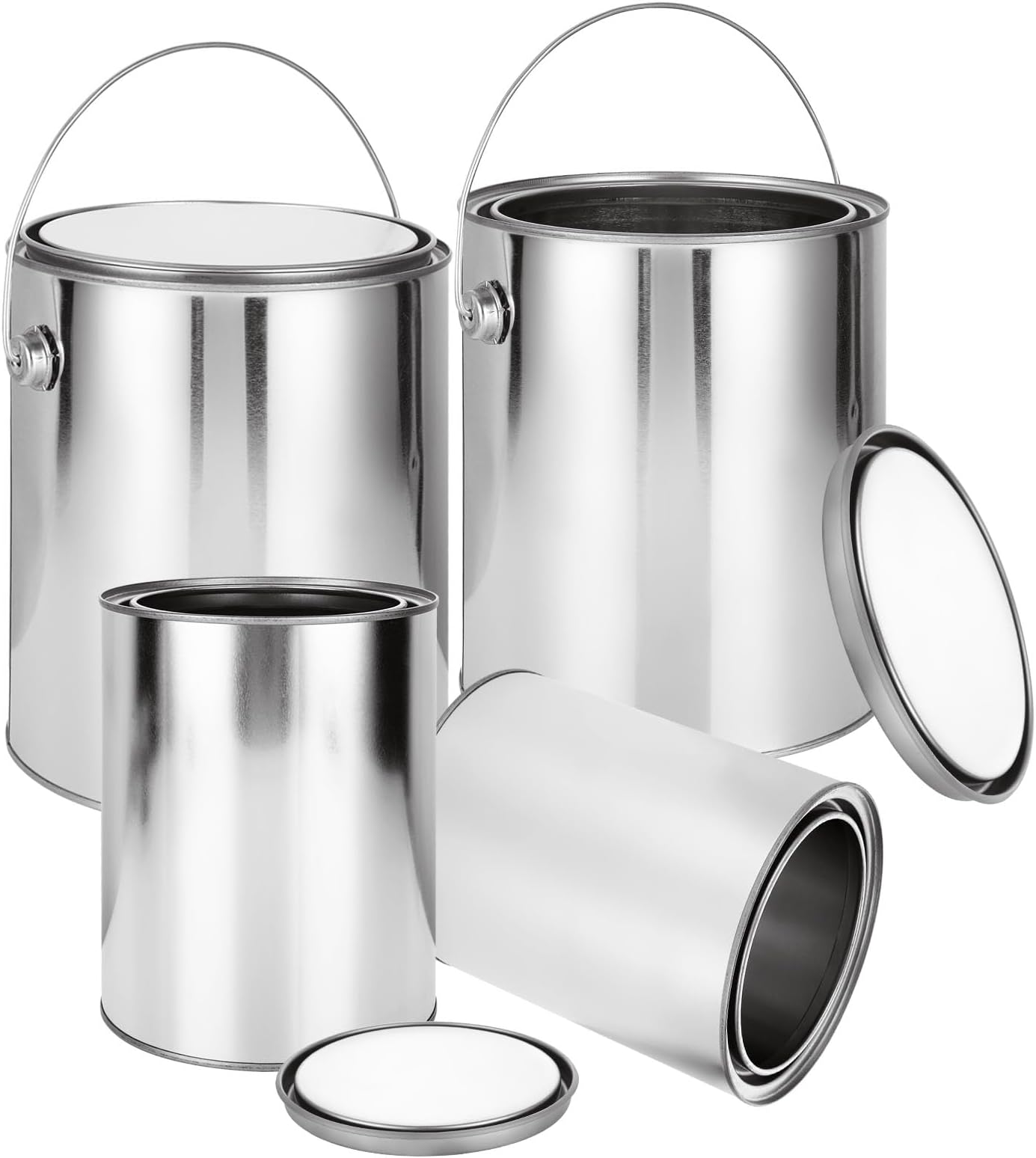 Acrux7 1 Gallon Empty Paint Cans With Lids, Plastic Paint - View #6