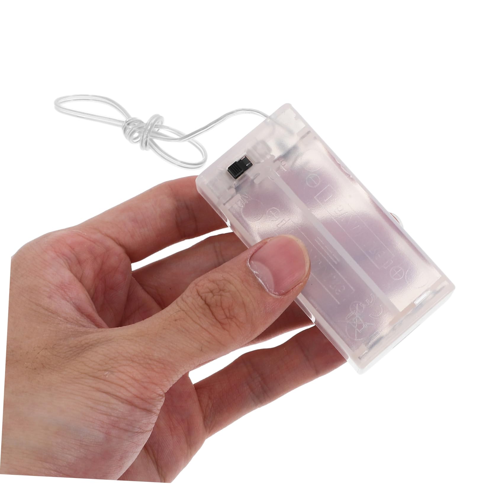POPETPOP 5 Set Scatola Portabatterie A Corda Leggera Portabatterie Vuoto Custodia Della Batteria Guscio Della Batteria Aa Portabatteria in Plastica Addominali Transparent 10 Pezzi * 5