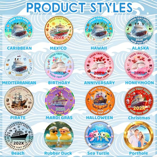 Imán decorativo redondo para puerta de crucero personalizado miniatura 2