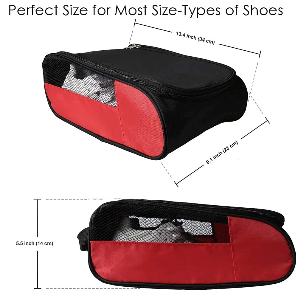 Bolsa de Zapatos de Golf, de Zapatos de Golf para Hombres/Mujeres al Aire Libre con Cremallera Bolsas de Transporte con ventilación de Zapatos Deportivos Bolsa de Zapatos de Viaje (Negro)