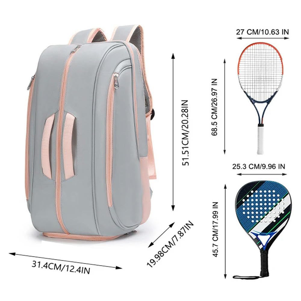 JCVBN kobiety tenis padel pickleball rakieta plecak odzież przegroda na buty badminton squash rakieta torba sportowe torby na ramię
