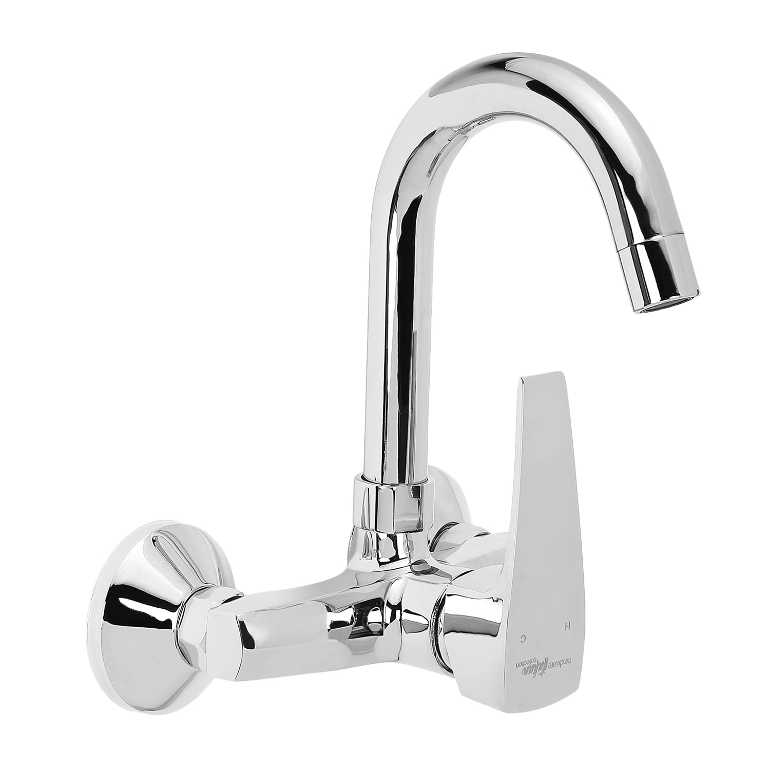 Hindware Italian Collection F520027CP Avior Hot and Cold Sink Mixer with Swivel Spout (Wall Mounted), Brass with Chrome Finish-picture-12