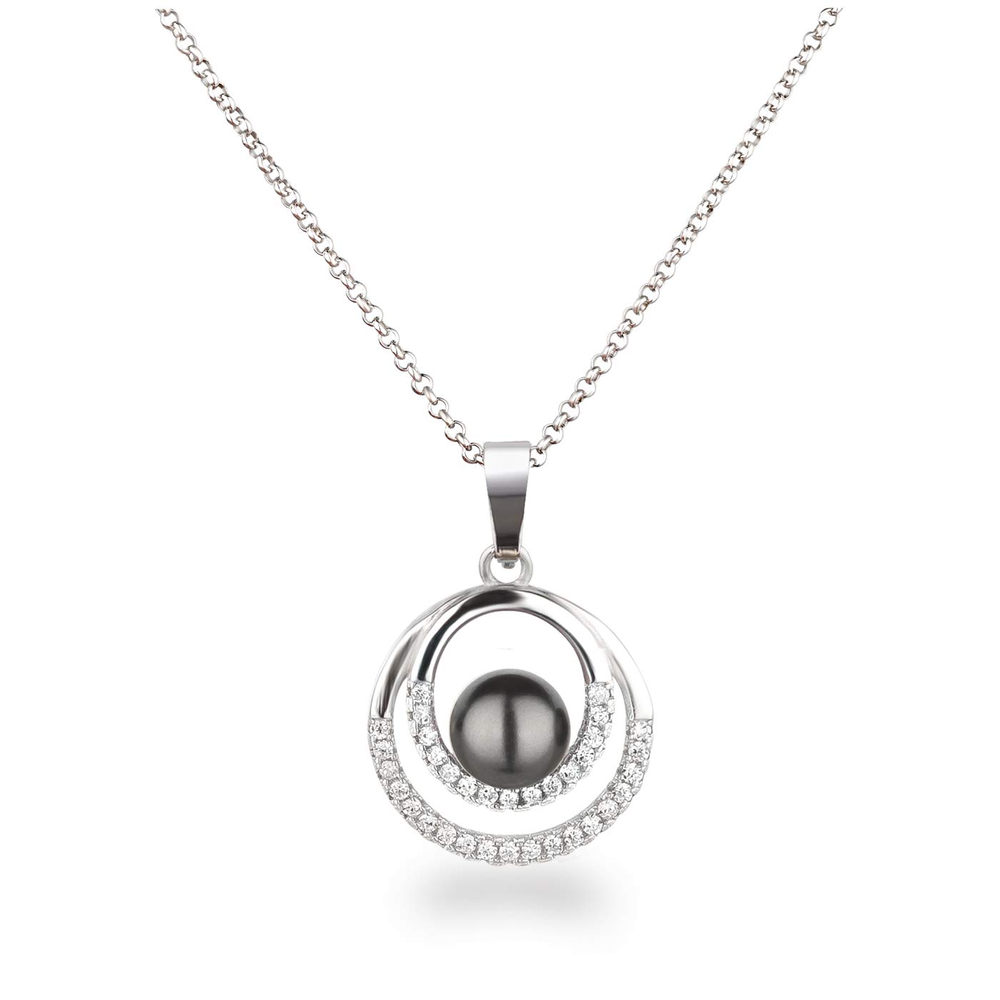 Schöner SD 925 Silber Ohrringe mit kleinen Kristall Barock T