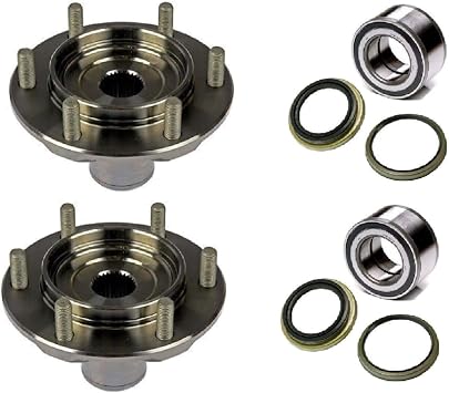 Front Wheel Hub & Bearing & Seal Kit for Toyota for 4Runner 2.7L 1996-2000 & 3.4L 1996-2002 4WD 4X4 Pair