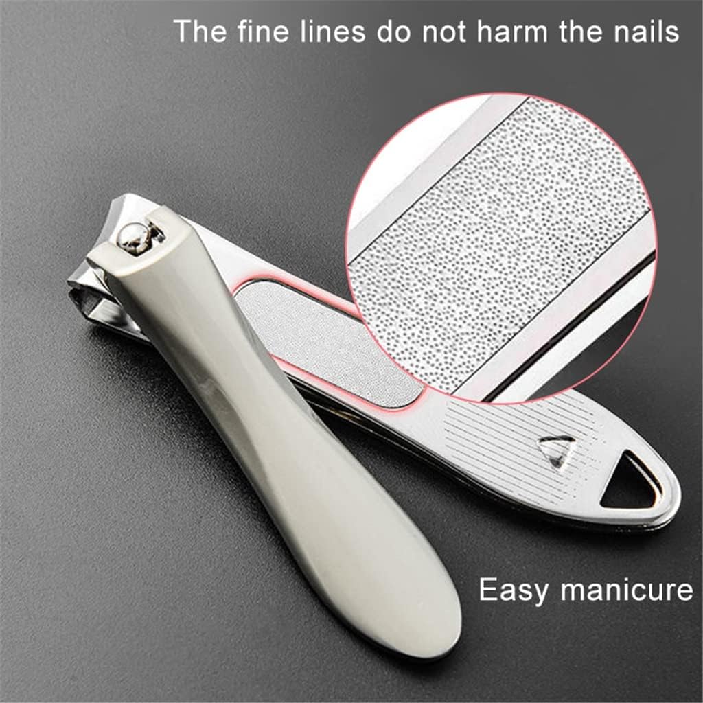 LUKEO Professional Nail Clippers File Cutter Fingernail and Toenail Manicure Accessories Tool for Pedicure Cuticle Scissors Trimmer (Color : Gray, Size : 6.5cm) : Beauty & Personal Care