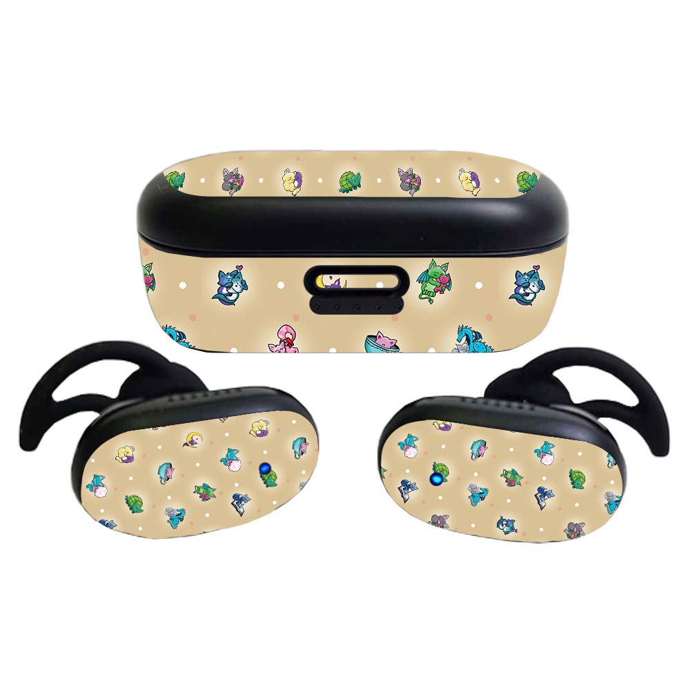 MightySkins Glossy Glitter Skin Compatible with Bose QuietComfort Earbuds (2020)