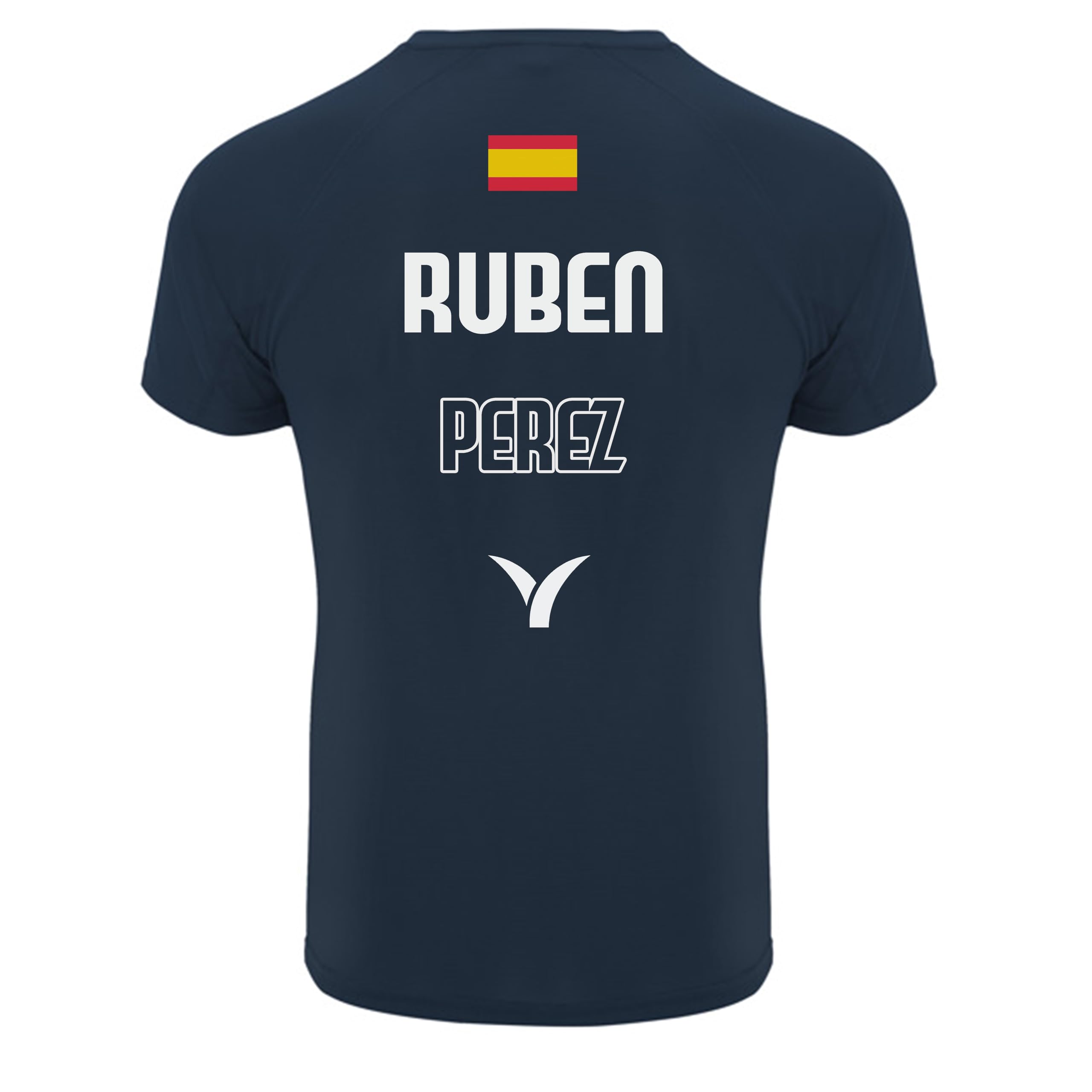 Camiseta Pádel Personalizable Unisex Hombre Mujer con Nombre y Bandera – Impresión DTF, Camiseta Técnica Transpirable, Secado Rápido, Deportiva