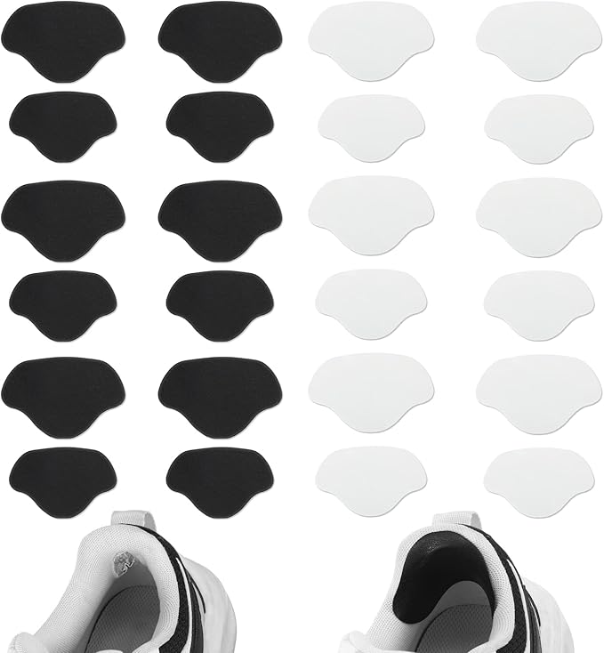 AFCJLTO 12pcs Patch Chaussure Trou, Patch De Réparation Pour Chaussures, Adhésives Pour Talons Et Trous De Sneaker, Protection Talon Chaussure, Autocollants Pour Sneaker Hole Repair Autocollant, Chair