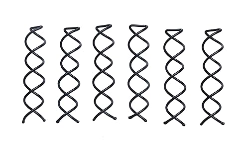 Sowaka 6 horquillas en espiral, de metal, multicolor, pequeñas y no rayadas, puntas redondeadas, tornillo torcido, pasadores para mujeres y niñas,