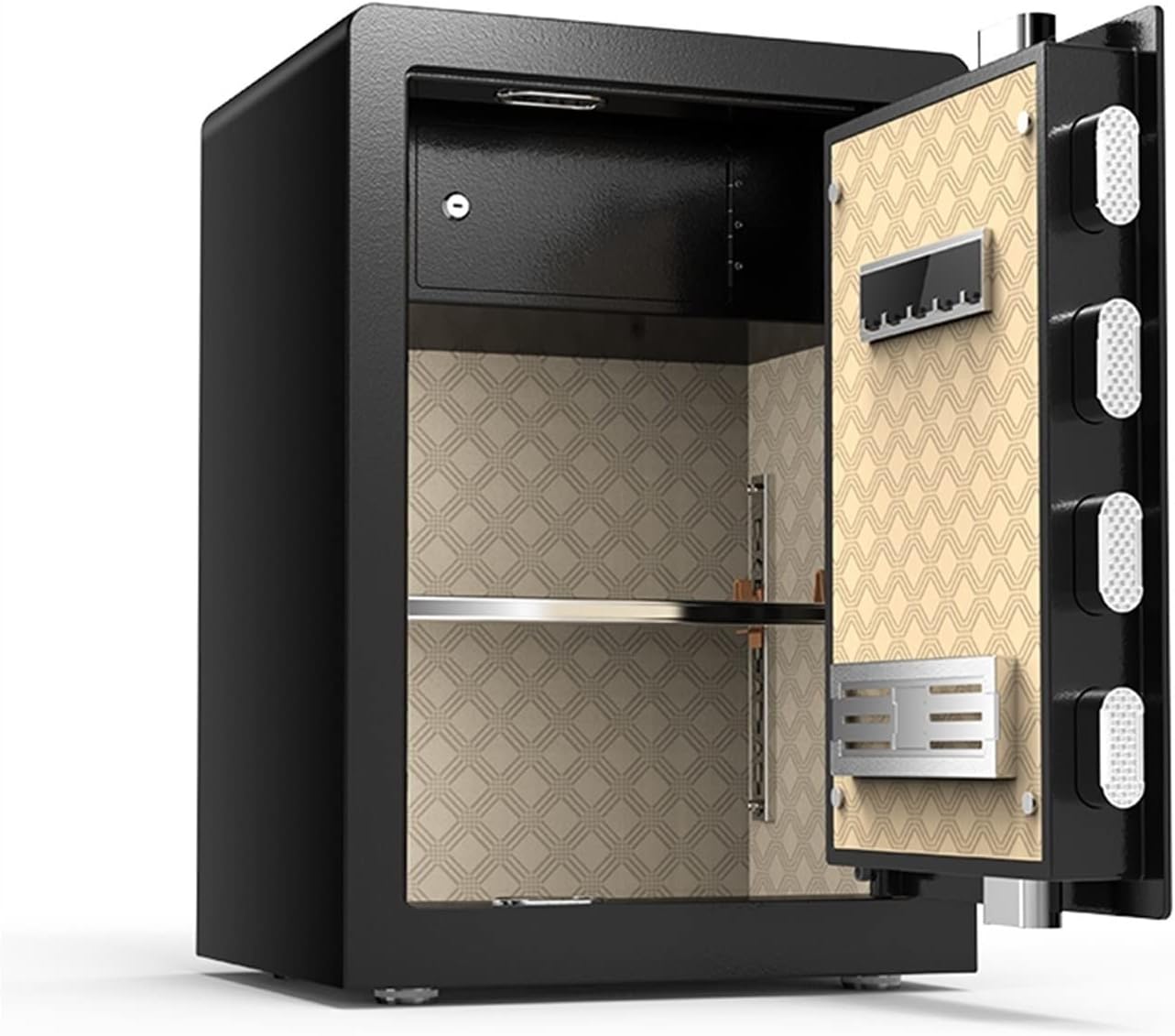 File Cabinet Office Filing Cabinet Steel Safe Box with Electronic Keypad, Perfect for Home, Office, Hotel,Business Storage, 22.05x15.75x12.99 Inches, Black Filing Cabinet