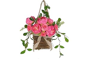 Premium Artificial Hanging Flowers with Basket - Outdoor Décor for Your Home