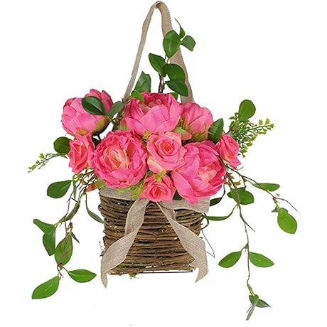Premium Artificial Hanging Flowers with Basket - Outdoor Décor for Your Home