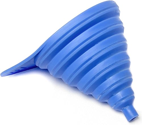 Chef Craft Embudo plegable de plástico, 3 pulgadas de diámetro, azul