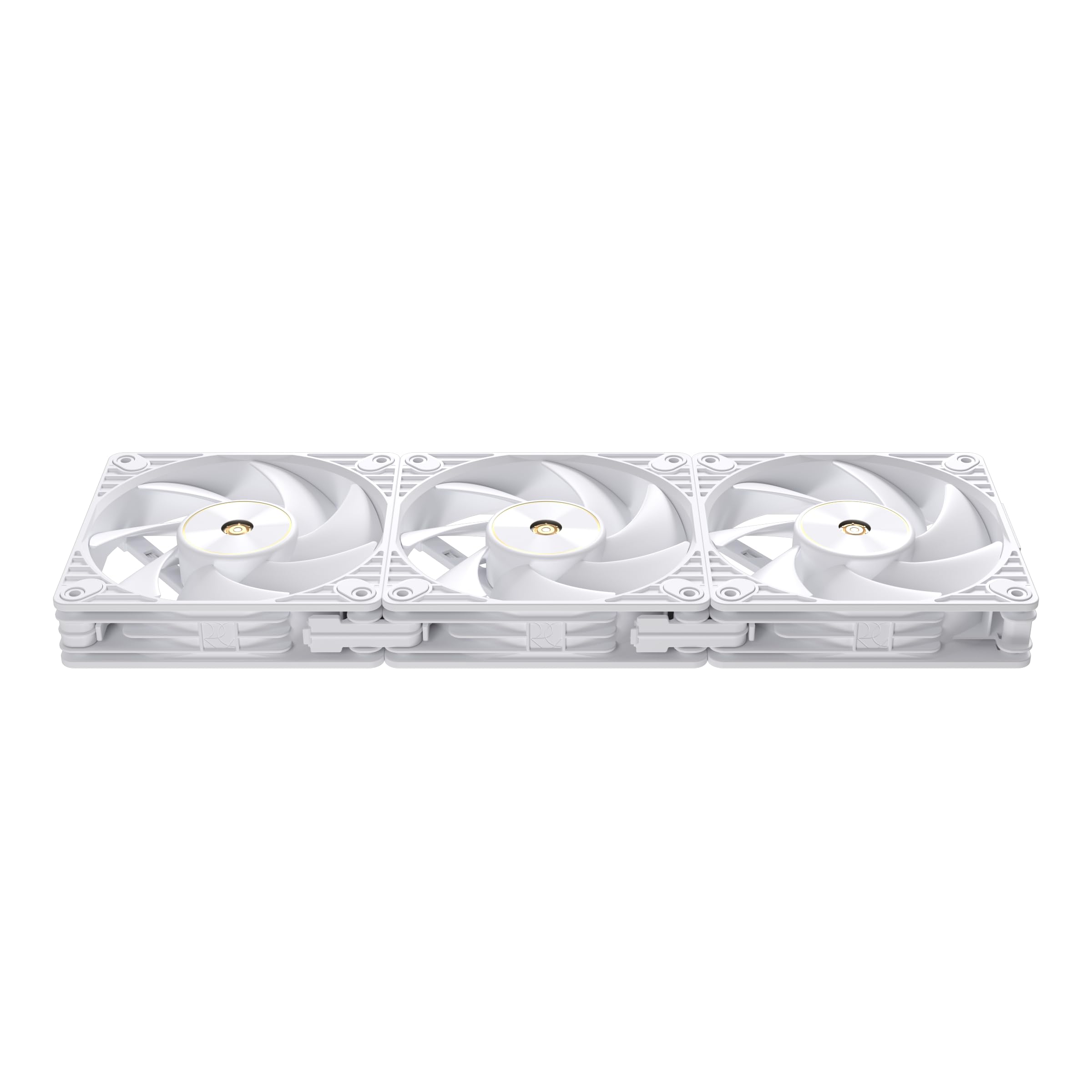 ASUS ProArt PF120 Triple Pack - Ventilateurs PMW de 120 mm, haute performance, cadre de 28 mm, pales LCP, fonctionnement silencieux, ingénierie de précision, connecteurs sur chaîne, blanc