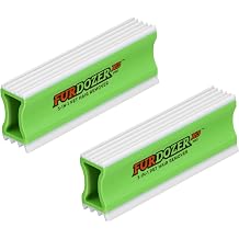 FurDozer Pet Hair Remover & Auto Detailing Tools - Cat & Dog Hair Remover for Carpets, Car Interiors, Couches, Bedding, Pet Furniture Green, 2 Pack - X3 PRO