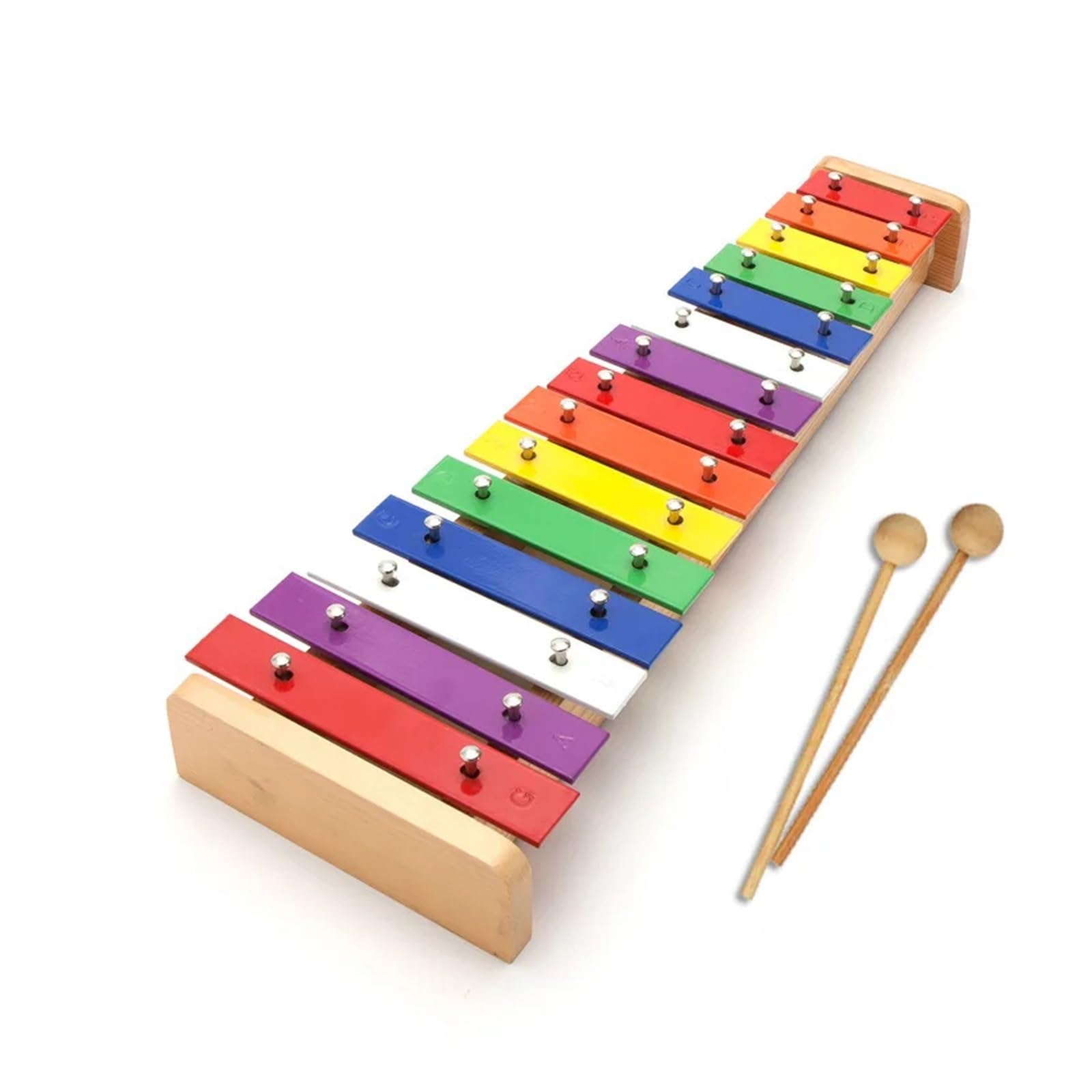 15 Keys Xylophone | Tastiera musicale Strumento musicale in metallo Pianoforte in legno