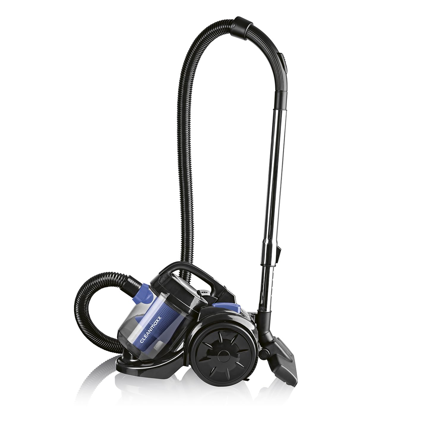 CLEANmaxx Aspiradora multiciclónica, ligera y sin bolsa, rango de funcionamiento de 21 pies, juego de boquillas especiales, EPA y filtro de esponja